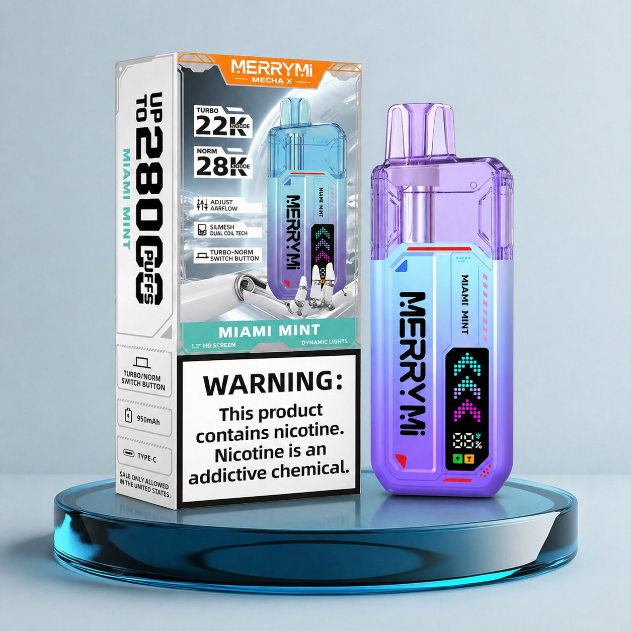 Vape descartável MerryMi Mecha X 28K
